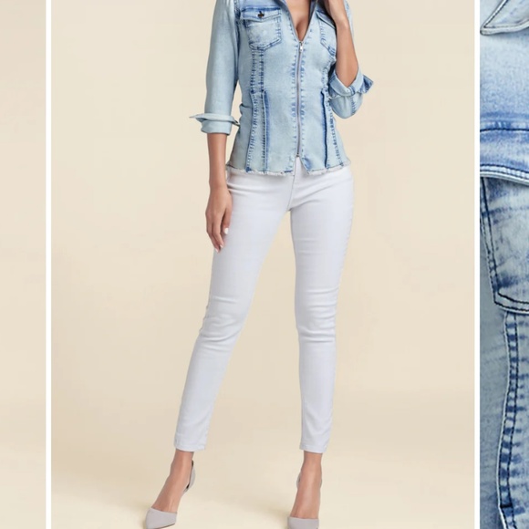 Venus Jeans Jacket - Jeans Shirt, Size 10 - Picture 6 of 7